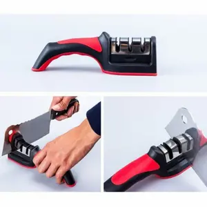 Alat pengasah pisau & gunting manual 3 tahap garis tajam RS-168