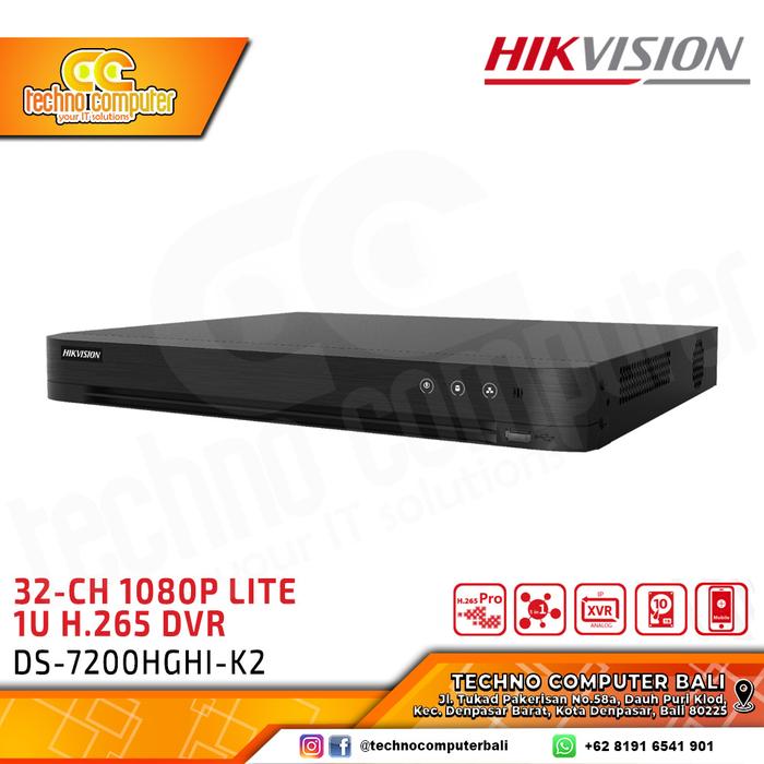 Gambar DVR HIKVISION 32 Channel DS-7232HGHI-K2 dari Techno Computer Bali Kota Denpasar Tokopedia
