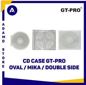 Tempat / Kotak CD DVD Case Casing Oval / Mika / Plastik Double Side