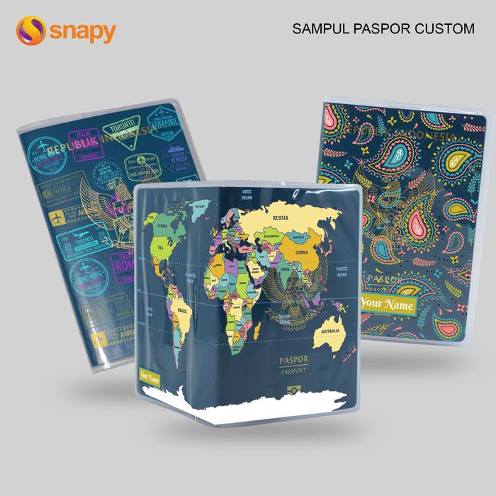 Gambar PASSPORT CUSTOM - MOTIF 1 dari Snapy Kota Administrasi Jakarta Selatan Tokopedia