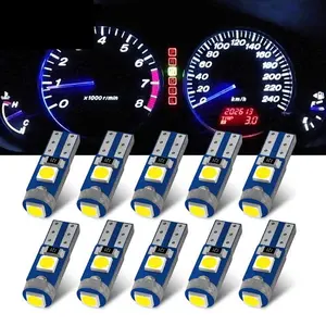 Lampu LED Motor Mobil T5 Speedometer Panel AC spido soket T5 3 Mata