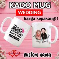 Gambar Mug Wedding / Mug Nikahan / Kado Nikahan Dapat Sepasang v2 - 11 Universal dari Zeropromosi Kota Tangerang 3 Tokopedia