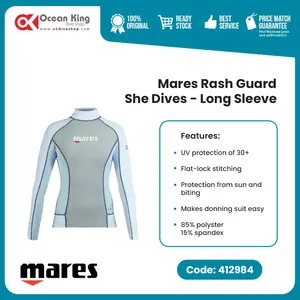 MARES RASHGUARD LONG SLEEVE SHE DIVES - BGR