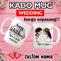 Gambar Mug Wedding / Mug Nikahan / Kado Nikahan Dapat Sepasang v2 - 11 Universal dari Zeropromosi Kota Tangerang 1 Tokopedia