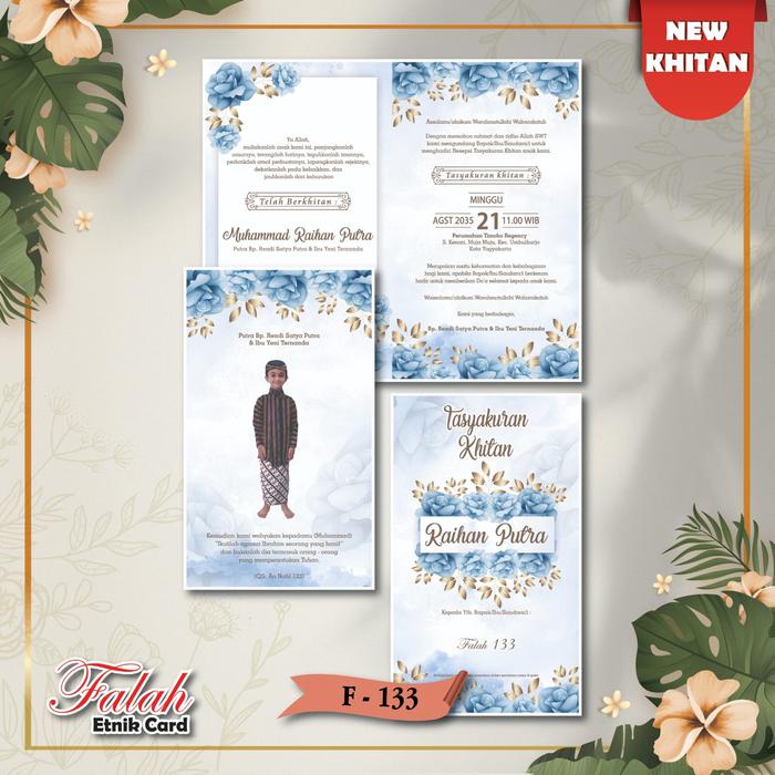 Gambar Blangko Undangan Sunat Tasyakuran Khitan Khitanan Anak FALAH 133 dari Toko Bintang Kasih Kota Pasuruan Tokopedia