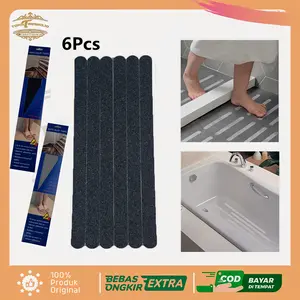 Stiker Anti Slip Licin Lantai Kamar Mandi Strips 20x380mm 6 PCS TT 19