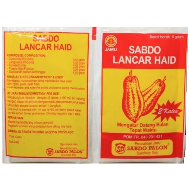 jamu lancar haid cap dua kates sabdo palon isi 10 bungkus