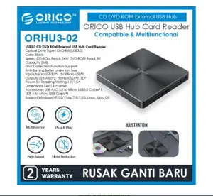 External dvd cd room orico usb 3.0 read burning usb hub TF SD orhu3-02