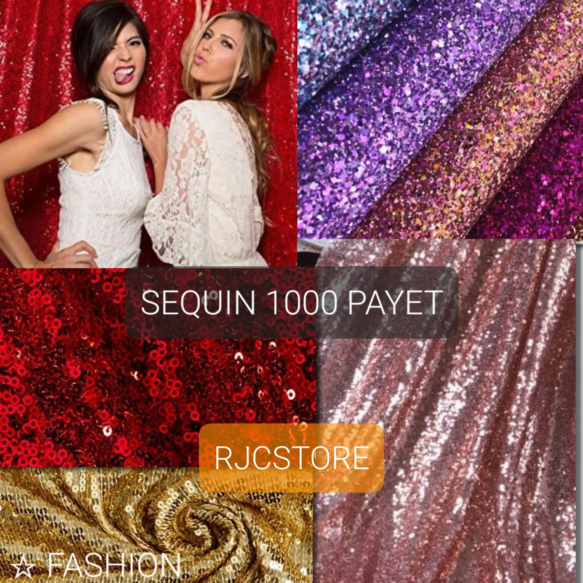 kain sequin 1000 payet pelangi