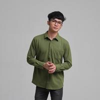 Gambar iNeat Kent Collar Green Long Sleeve Shirt - Kemeja Formal Berkerah - M dari iNeat Kota Administrasi Jakarta Timur 2 Tokopedia