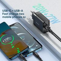 Gambar MCDODO Kepala Adaptor Charger Type C Fast Charging 47W Samsung Oppo - BLACK dari GADVENTIA Kota Administrasi Jakarta Barat 5 Tokopedia