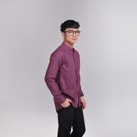 Gambar iNeat Plain Collarless Shirt Plum - Kemeja Polos Linen Pria - S dari iNeat Kota Administrasi Jakarta Timur 5 Tokopedia