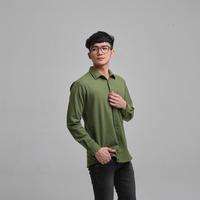 Gambar iNeat Kent Collar Green Long Sleeve Shirt - Kemeja Formal Berkerah - M dari iNeat Kota Administrasi Jakarta Timur 3 Tokopedia