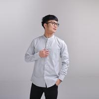 Gambar iNeat Plain Collarless Shirt Light Grey - Kemeja Polos Linen Pria - S dari iNeat Kota Administrasi Jakarta Timur 3 Tokopedia