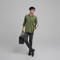 Gambar iNeat Kent Collar Green Long Sleeve Shirt - Kemeja Formal Berkerah - M dari iNeat Kota Administrasi Jakarta Timur 1 Tokopedia