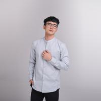 Gambar iNeat Plain Collarless Shirt Light Grey - Kemeja Polos Linen Pria - S dari iNeat Kota Administrasi Jakarta Timur 4 Tokopedia