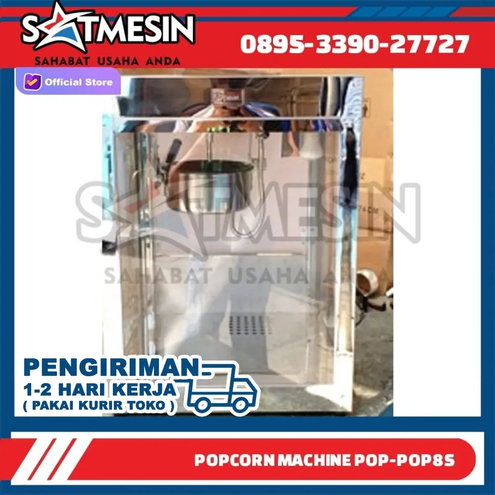 Mesin Pembuat Popcorn FOMAC Body Stainless POC-POP8S