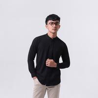 Gambar iNeat Kent Black Long Sleeve Slimfit Pique Shirt - XL dari iNeat Kota Administrasi Jakarta Timur 1 Tokopedia