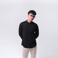 Gambar iNeat Kent Black Long Sleeve Slimfit Pique Shirt - XL dari iNeat Kota Administrasi Jakarta Timur 4 Tokopedia