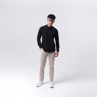 Gambar iNeat Kent Black Long Sleeve Slimfit Pique Shirt - XL dari iNeat Kota Administrasi Jakarta Timur 5 Tokopedia