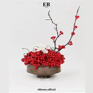 Vas Bunga Keramik Set / Artificial Flower Ceramic Vase 55/8