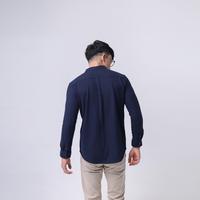 Gambar iNeat Kent Navy Long Sleeve Slimfit Pique Shirt - S dari iNeat Kota Administrasi Jakarta Timur 3 Tokopedia