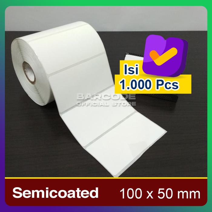 Gambar Kertas Sticker Label Printer Barcode 100 x 50 mm - 1 Line - Semicoated dari Barcode Store Solutions Kota Administrasi Jakarta Pusat Tokopedia