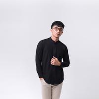Gambar iNeat Kent Black Long Sleeve Slimfit Pique Shirt - XL dari iNeat Kota Administrasi Jakarta Timur 3 Tokopedia