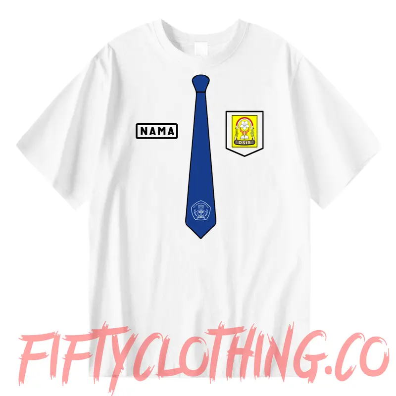 Kaos Baju SERAGAM SD SMP SMA OSIS LOGO NAMA & DASI 2