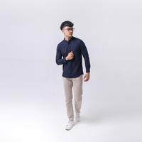 Gambar iNeat Kent Navy Long Sleeve Slimfit Pique Shirt - S dari iNeat Kota Administrasi Jakarta Timur 5 Tokopedia