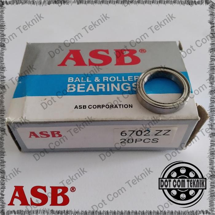 Jual BEARING 6702 ZZ ASB (ID 15MM x OD 21MM x WIDTH 4MM) - Kota Bekasi -  Dot Com Teknik | Tokopedia 1個 6702ZZ ベアリング ABEC-7 15x21x4 Mm 薄型セクション 6702 ZZ ボールベアリング 61702 Z