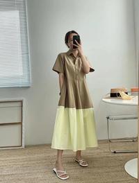 Gambar Dress Wanita Katun Korean Style ICONZ Import Two Tone (3396/00465) dari ICONZ Clothing Kota Administrasi Jakarta Utara 3 Tokopedia