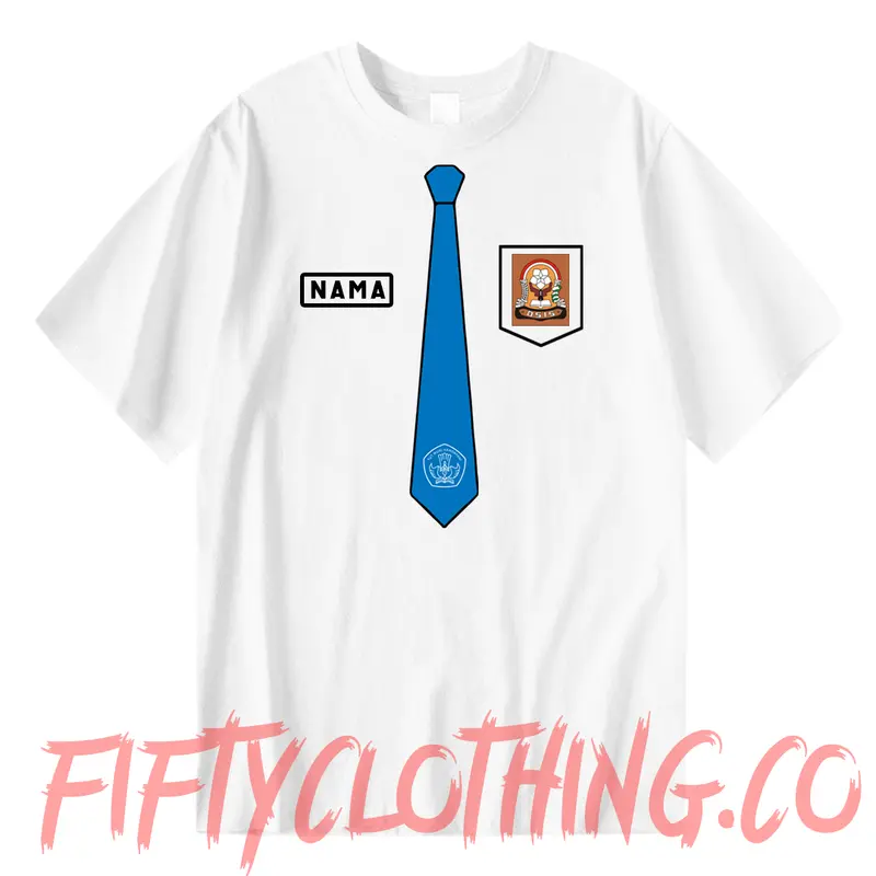 Kaos Baju SERAGAM SD SMP SMA OSIS LOGO NAMA & DASI 3