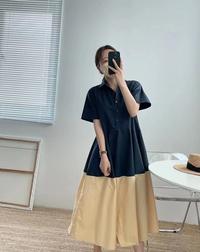 Gambar Dress Wanita Katun Korean Style ICONZ Import Two Tone (3396/00465) dari ICONZ Clothing Kota Administrasi Jakarta Utara 5 Tokopedia