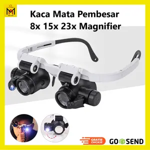 Kacamata Pembesar Servis HP Jam Elektronik Perhiasan Dengan Lampu LED