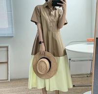 Gambar Dress Wanita Katun Korean Style ICONZ Import Two Tone (3396/00465) dari ICONZ Clothing Kota Administrasi Jakarta Utara 2 Tokopedia