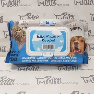 Noona PET WIPES 80 Sheets Baby Powder Tisu Basah Kucing Anjing