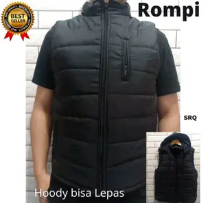 Jaket Rompi Pria dan Wanita Kupluk Hoodie Ada Kantong Dalam Anti Angin Jaket Rompi Pria dan Wanita Kupluk Hoodie Ada Kantong Dalam Anti Angin