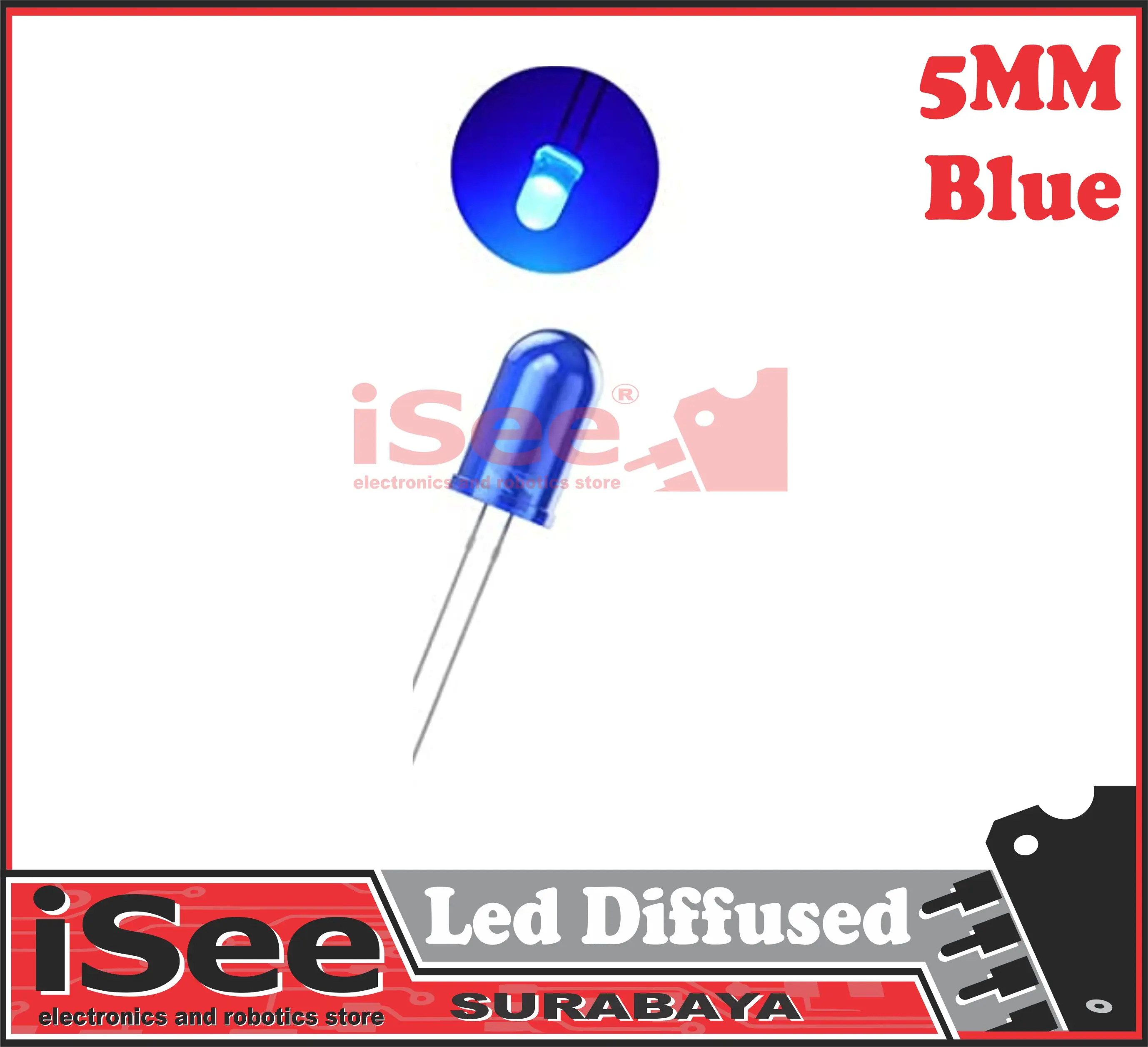 10PCS Led 5mm blue Round LED Diffused biru 5 mm usually use for indicator