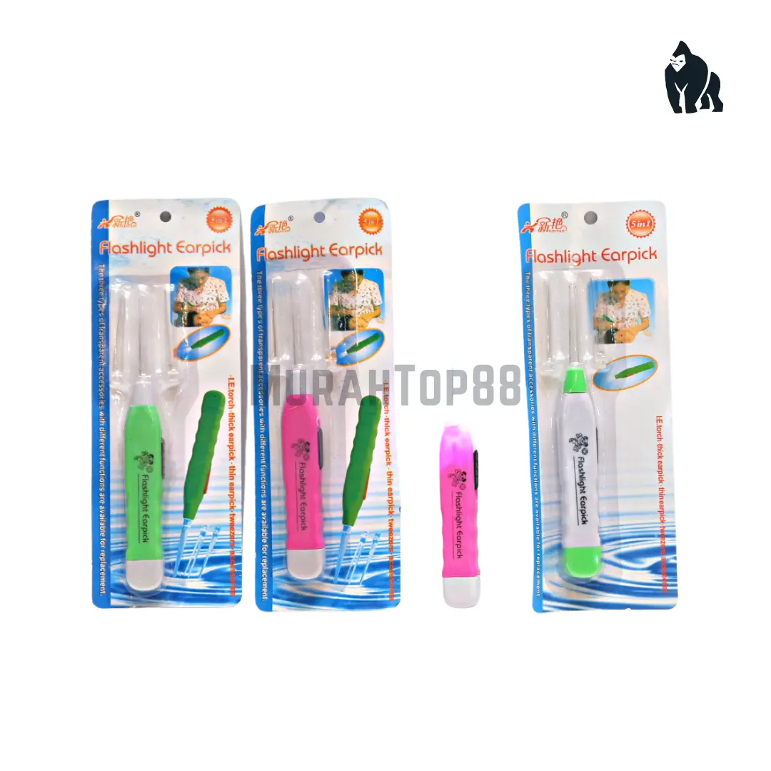 Korek Kuping Lampu LED / Pembersih Telinga Senter / Flashlight Earpick