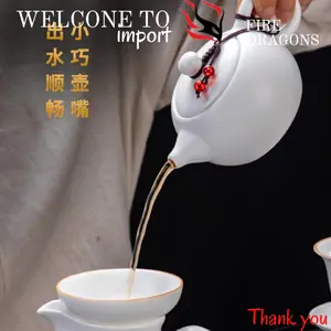 Teaset Putih Teko Keramik Teaset Keramik Peralatan Minum Set Cangkir