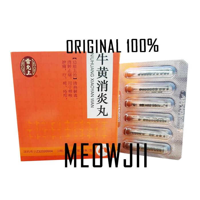 Niu Huang Xiao Yan Wan/ obat Sakit tenggorokan, Demam Herbal