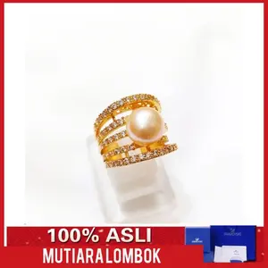 Cincin Mutiara Lombok Asli Premium Mewah Bahan Original