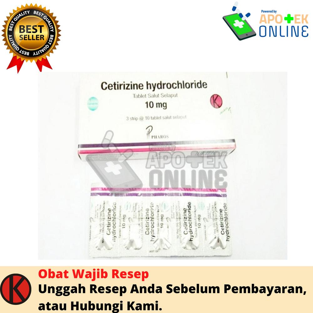 CETIRIZINE HCL 10 MG OGB PHAROS INDONESIA STRIP 10 TABLET