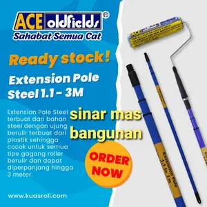 Tongkat kuas rol cat 1.1mt-3mt aceoldfields,extension pole steel 3 mt Paint