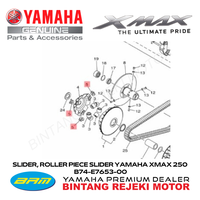 Gambar SLIDER, ROLLER PIECE SLIDER YAMAHA XMAX 250 B74-E7653-00 dari Yamaha Bintang Rejeki Motor Kab. Bandung 3 Tokopedia