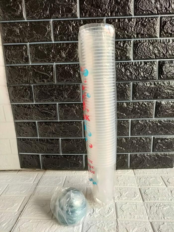 Gambar Gelas plastik jumbo 22 oz tutup datar / cembung - Merk Top Cup, tutup datar dari Anugrah Plastik_NEW Kota Surabaya 5 Tokopedia
