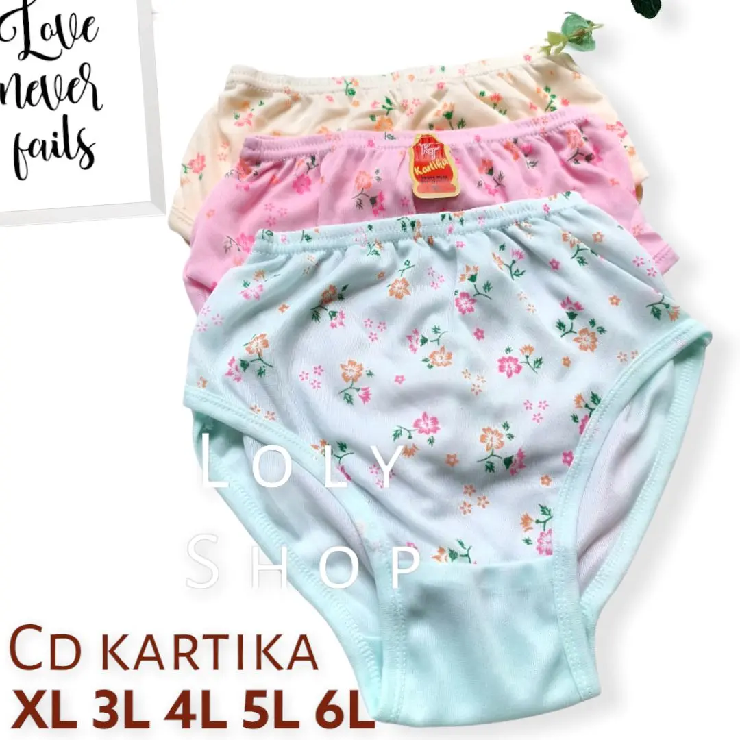 Celana Dalam Grosir 12 pcs / CD Wanita Motif Bunga