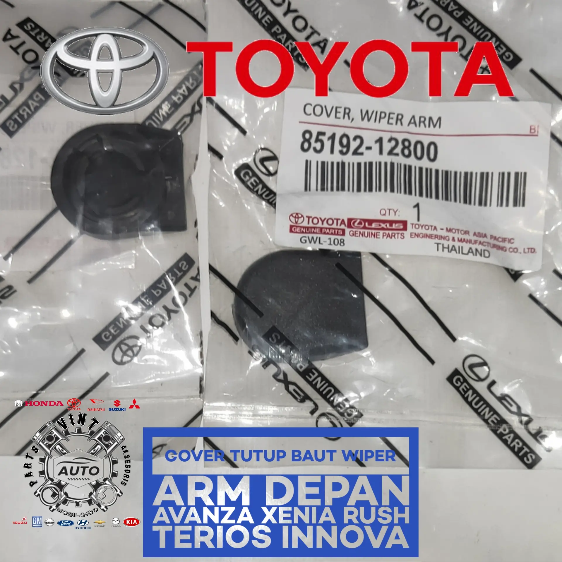 COVER TUTUP BAUT WIPER ARM DEPAN AVANZA XENIA RUSH TERIOS INNOVA