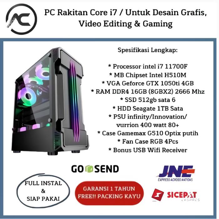 Pc Ralitan Jual PC Rakitan Core i7 / Untuk Desain Grafis, Video Editing & Gaming ...